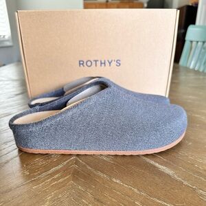 Rothys The Casual Clog Mountain Grey Size 8